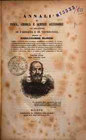 Annali di fisica, chimica e scienze accessorie : coi bollettini di farmacia e di tecnologia / dirett[...] - 1847 27(1847) - anno patrimoniale 2013 