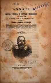 Annali di fisica, chimica e scienze accessorie : coi bollettini di farmacia e di tecnologia / dirett[...] - 1847 28(1847) - anno patrimoniale 2013 