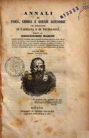 Annali di fisica, chimica e scienze accessorie : coi bollettini di farmacia e di tecnologia / dirett[...] - 1846 22(1846) - anno patrimoniale 2013 
