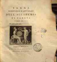 Saggi scientifici e letterari dell'Accademia di Padova[...] - 3/1 3.1(1794) - anno patrimoniale 2013 