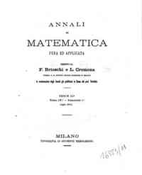 Annali di Matematica Pura ed Applicata / compilati da Barnaba Tortolini, E. Betti, F. Brioschi, A. G[...] - 1870 s.II, 4(1870) - anno patrimoniale 2013 