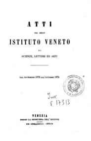 Atti del Regio Istituto veneto di scienze, lettere ed arti[...] - 1873/1874 s.4, t.3.1 (1973-1874) 