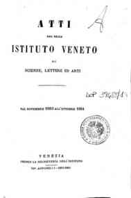 Atti del Regio Istituto veneto di scienze, lettere ed arti[...] - 1883-84 s. 6 2.1(1883-84) 