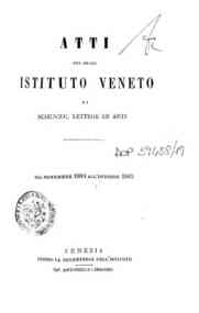 Atti del Regio Istituto veneto di scienze, lettere ed arti[...] - 1884-85 s. 6 3.1(1884-85) 