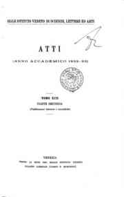 *Atti del Reale Istituto veneto di scienze, lettere ed arti[...] - 1932-1933 92.2(1932-1933) 