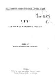 *Atti del Reale Istituto veneto di scienze, lettere ed arti[...] - 1931-1932 91.2(1931-1932) 