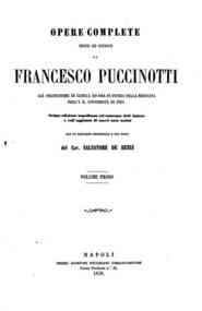 Opere mediche / [di] Francesco Puccinotti - 1: Opere di medicina clinica / di Francesco Puccinotti, con un discorso proemiale e con note [di] Salvatore De Renzi