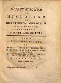 Disputationes ad morborum historiam et curationem ... - 3: Tomus tertius. Ad morbos abdominis