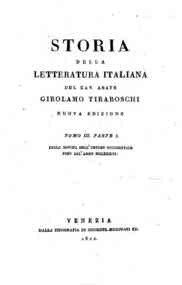Storia della letteratura italiana del cav. abate G... - 3.1; 3.2: Dalla rovina dell'impero occidentale fino all'anno 1183