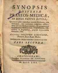 Synopsis universae praexos medicae in binsa partes... - 2: Pars secunda