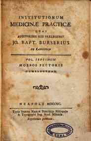 Institutionum medicinae practicae quas auditoribus... - 7: Morbos pectoris complectens