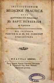 Institutionum medicinae practicae quas auditoribus... - 2: Partem 2. et 3. De febribus complectens