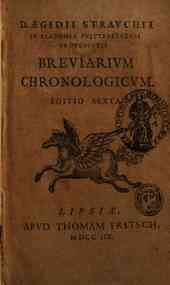 D. Ægidii Strauchii ... Breuiarium chronologicum