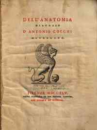 Dell'anatomia discorso d'Antonio Cocchi mugellano