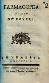 Farmacopea ad uso de' poveri
