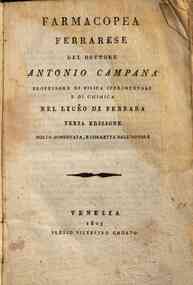 Farmacopea ferrarese del dottor Antonio Campana