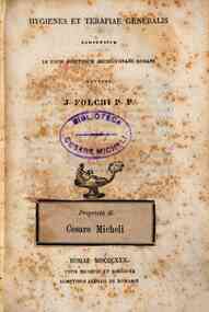 Hygienes et terapiae generalis compendium in usum auditorum Archigymnasii Romani auctore J. Folchi