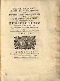 Jani Planci medici primarii Arimini De monstris ac monstrosis quibusdam ad Josephum Puteum ... et Academiae instituti Bononiensis praesidem epistola