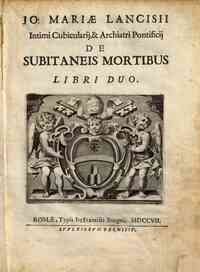 Io. Mariae Lancisii ... De subitaneis mortibus libri duo