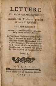 Lettere chimico-farmaceutiche concernenti l'odierna pratica di alcuni speziali