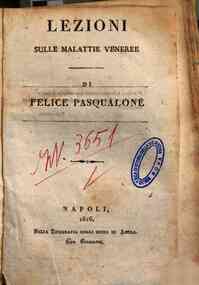 Lezioni sulle malattie veneree di Felice Pasqualone