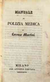 Manuale di polizia medica di Lorenzo Martini