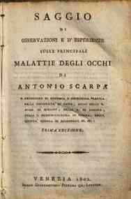 Memoria Chirurgica sui piedi torti congeniti dei fanciulli e sulla maniera di correggere questa deformità di Antonio Scarpa