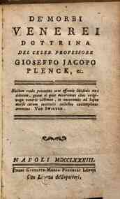 Metodo nuovo e facile di dare il mercurio ad infermi di lue venerea del celeb. professore Gioseffo Jacopo Plenck, ec