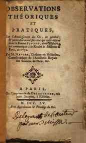 Observations thioriques et pratiques sur l'amollissement des os, en gineral & particulierement sur celui qui a iti observi dans la femme Supiot, dont l'histoire a iti communiquie a la Faculti de midecine de Paris en 1752; par M. Navier