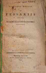 Philippus Hunold De pessariis speciatim de quibusdam emendationibus necessariis. Cum duabus tabulis aeneis