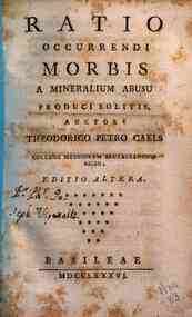Ratio occurrendi morbis a mineralium abusu produci solitis, auctore Theoderico Petro Caels ..