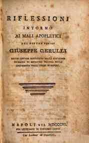 Riflessioni intorno ai mali apopletici del dottor fisico Giuseppe Cerulli