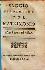 Saggio filosofico sul matrimonio