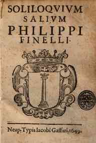 Soliloquium salium Philippi Finelli \|!