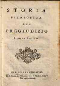 Storia filosofica del pregiudizio