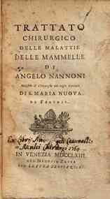 Trattato chirurgico delle malattie delle mammelle di Angelo Nannoni..