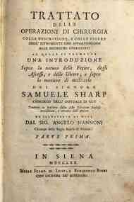 Trattato delle osservazioni di chirurgia colla descrizione e colle figure degl'istrumenti che appartengono alle medesime operazioni, al quale si premette una introduzione sopra la natura delle ferite, degli ascessi, e delle ulcere, e sopra la maniera di 