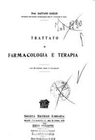 Trattato di farmacologia e terapia / Gaetano Gaglio