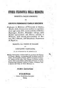 Storia filosofica della medicina : dedotta dalle s... - 2 / Giusto Federigo Carlo Hecker