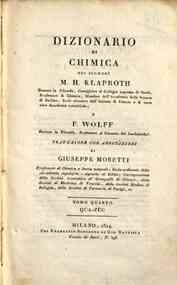 Dizionario di chimica dei signori M. H. Klaproth d... - Tomo 4: QUA-ZUC