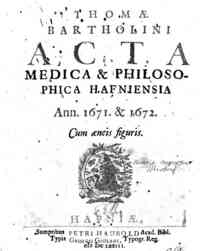 Thomae Bartholini Acta medica & philosophica H... - \1!
