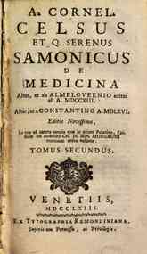 A. Cornel. Celsus et Q. Serenus Samonicus De medic... - 2