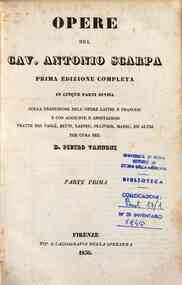 Opere del cav. Antonio Scarpa : colla traduzione d... - Parte 1 / Antonio Scarpa
