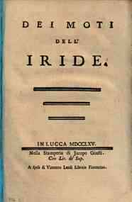 Dei moti dell'iride / [Felice Fontana]