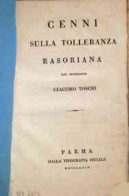*Cenni sulla tolleranza rasoriana del professore Giacomo Toschi
