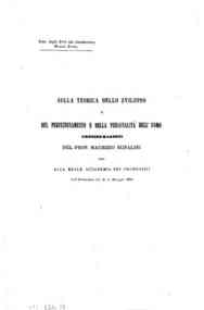 *Sulla teorica dello sviluppo e del perfezionamento e della personalitá dell'uomo : considerazioni del prof