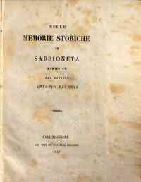 *Delle memorie storiche di Sabbioneta