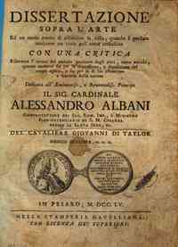 *Dissertazione sopra l'arte ed un modo nuovo di ristabilire la vista, quando è perduta mediante un vizio nell'umor cristallino con una critica rilevante l'errore del metodo praticato dagli altri, tanto antichi quanto moderni ... del cavaliere Giovanni d