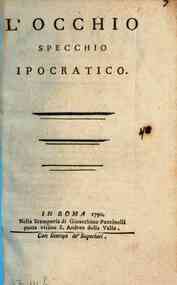 L'occhio specchio ipocratico / [Evaristo Albites]