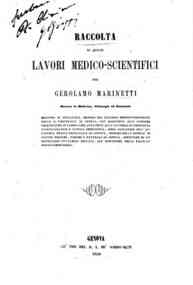 *Raccolta di alcuni lavori medico-scientifici / per Gerolamo Marinetti